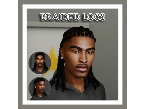 Alpha [Khadijah551] Braided Locs - The Sims 4 Custom Content