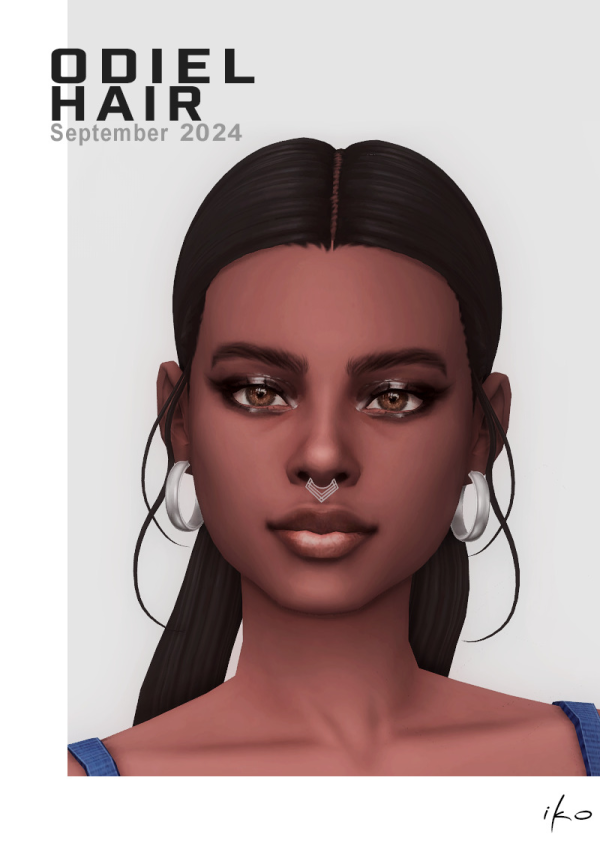 Maxis Match Odiel Hair by simsfinds - The Sims 4 Custom Content