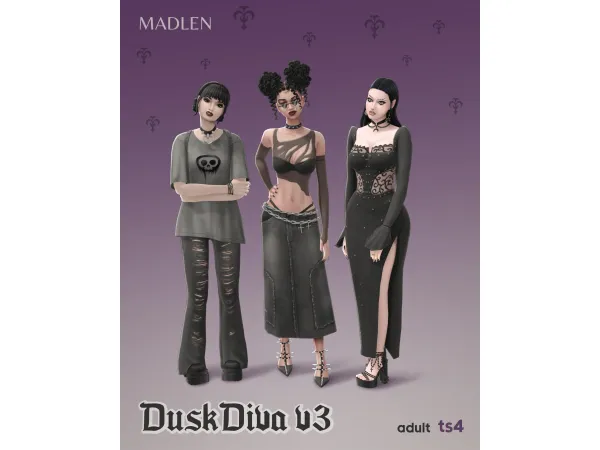 Maxis Match DuskDiva v3 Set by Madlen - The Sims 4 Custom Content