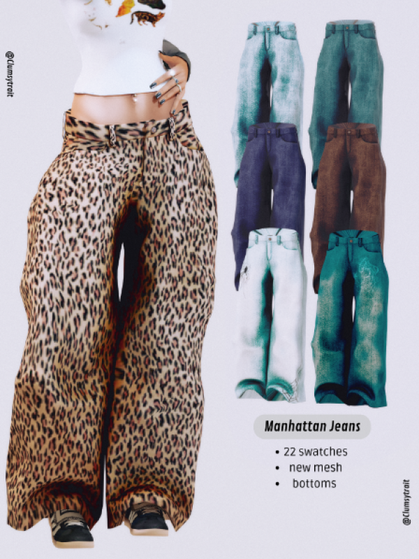 Alpha Manhattan Jeans by simsfinds - The Sims 4 Custom Content