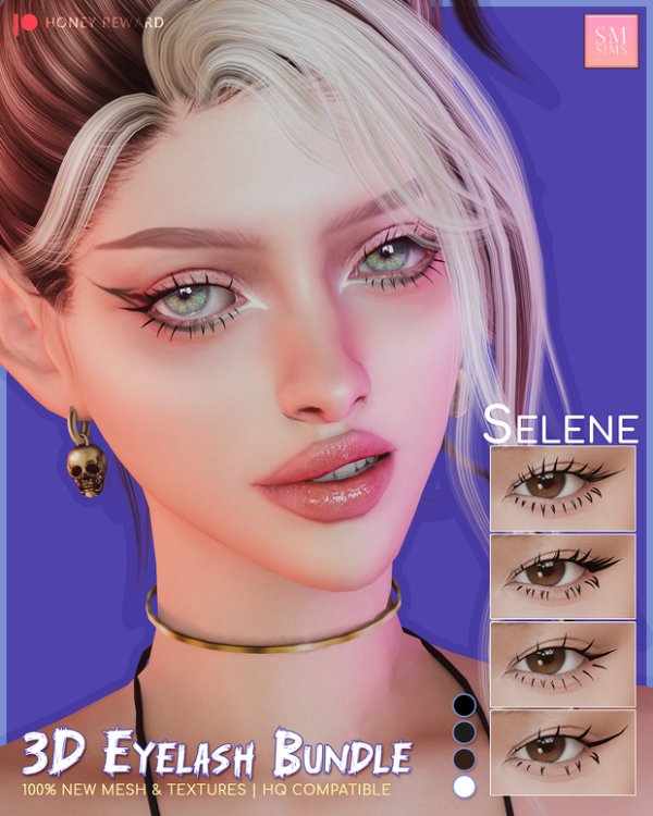 Alpha HONEY Eyelashes Bundle Selene by smsims - The Sims 4 Custom Content