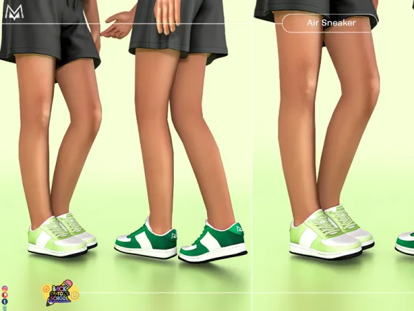 Maxis Match Air Sneaker S383 (Child) by mermaladesims - The Sims 4 Custom Content