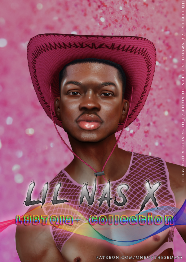 Alpha Lil Nas X LGBTQIA Collection SKIN LIPSTICK by simsfinds - The Sims 4 Custom Content