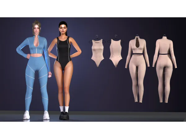 Alpha Anna Sport Set by astya96 - The Sims 4 Custom Content