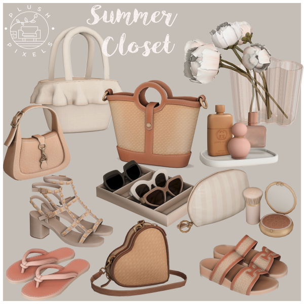 Alpha Summer closet by simsfinds - The Sims 4 Custom Content