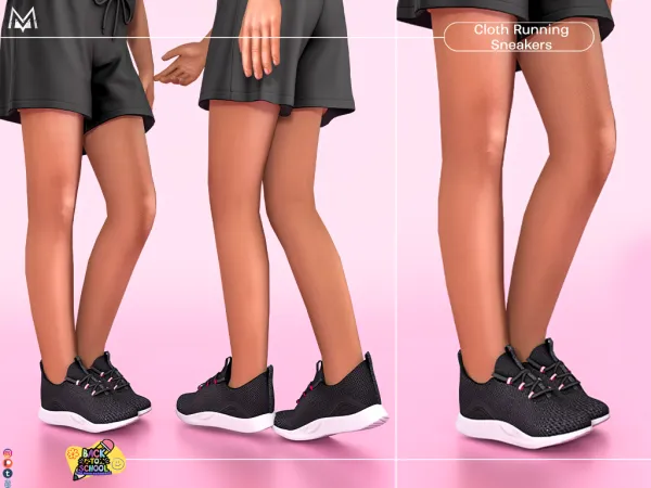 Mix Cloth Running Sneakers (Child) S385 by mermalade - The Sims 4 Custom Content