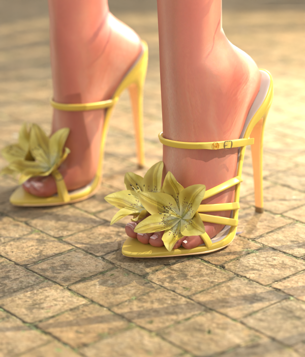 Alpha MablyStore HIGHHEELS YELLOW GORGEOUS by simsfinds - The Sims 4 Custom Content