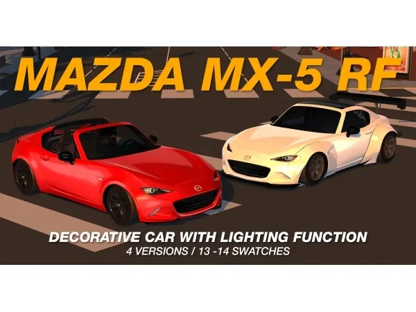 Alpha Tyler Winston Cars 2022 Mazda MX 5 RF by tylerwcars - The Sims 4 Custom Content