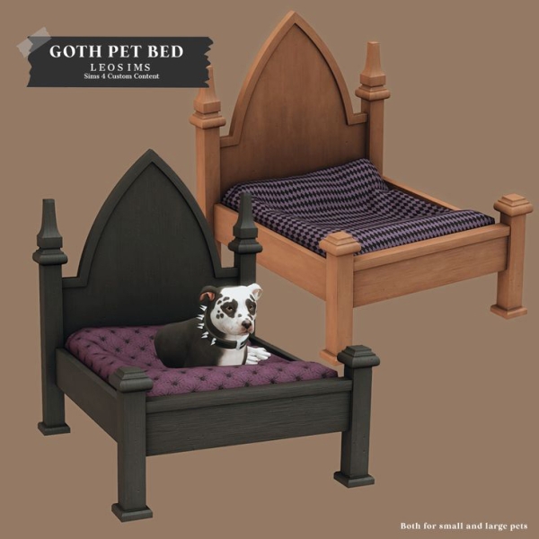 Mix Goth Pet Beds by leosims4cc - The Sims 4 Custom Content