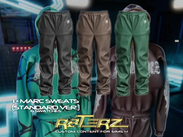 Alpha R8TERZ Marc Sweats Standard Version by decayed - The Sims 4 Custom Content