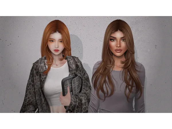 Alpha Binna Hair by modcollective - The Sims 4 Custom Content