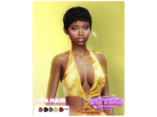 Alpha Lisa Hair by Vittler Universe - The Sims 4 Custom Content