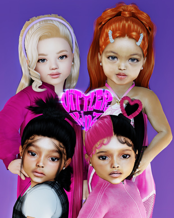 Alpha GHOULS HAIRSTYLES TODDLERS by simsfinds - The Sims 4 Custom Content