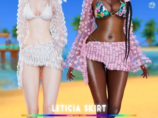 Alpha Leticia Skirt acc BRSIMS by bluerose-sims - The Sims 4 Custom Content