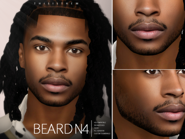 Alpha Beards N4 N5 N6 by simsfinds - The Sims 4 Custom Content