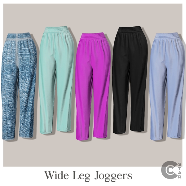 Alpha Wide Leg Joggers cool_content_star by cool_content_star - The Sims 4 Custom Content