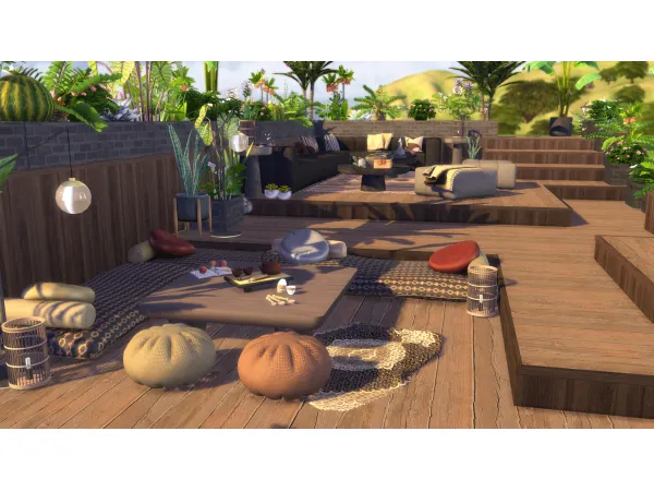 Mix Soho Patio by SimsClutterChaos - The Sims 4 Custom Content