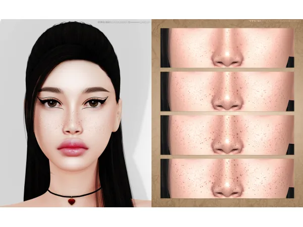 Alpha Freckles 33 HQ by simsfinds - The Sims 4 Custom Content