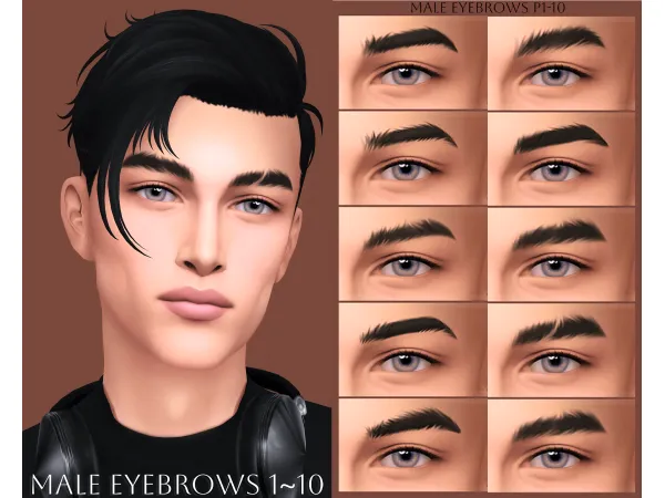MALE EYEBROWS P01-10 By ANGISSI