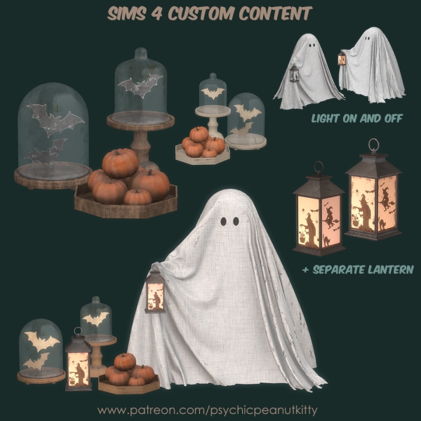 Mix Halloween Decoration by psychicpeanutkitty - The Sims 4 Custom Content