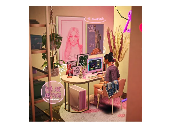 Mix pink aesthetics art by bulochka - The Sims 4 Custom Content