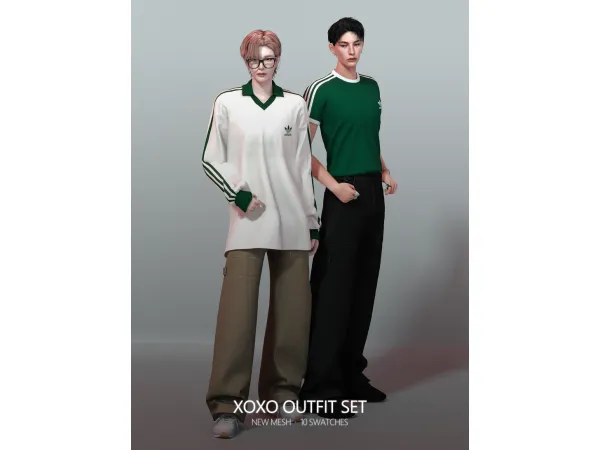 Alpha XOXO Outfit Set by RONA_SIMS - The Sims 4 Custom Content