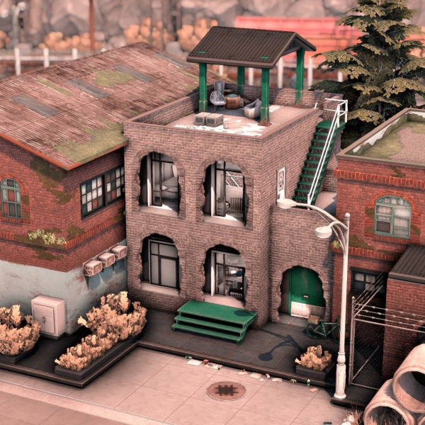 Maxis Match Artist Loft by simsfinds - The Sims 4 Custom Content