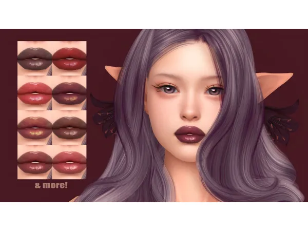 Alpha Tulip lipgloss by Obscurus - The Sims 4 Custom Content