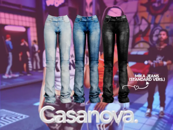 Alpha Casanova Mika Jeans Standard Version by decayed - The Sims 4 Custom Content