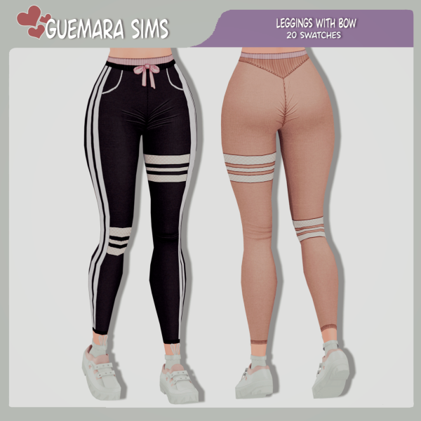Maxis Match Leggings with bow by simsfinds - The Sims 4 Custom Content