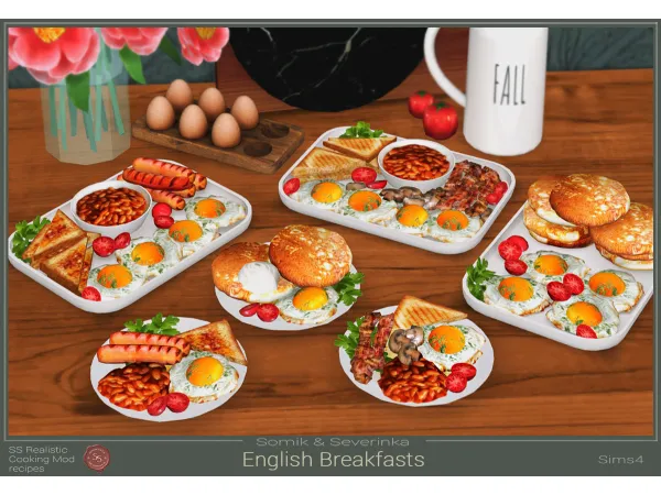 Mix English Breakfasts - The Sims 4 Custom Content