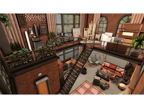 Maxis Match Converted Warehouse Home by b0nehilda - The Sims 4 Custom Content
