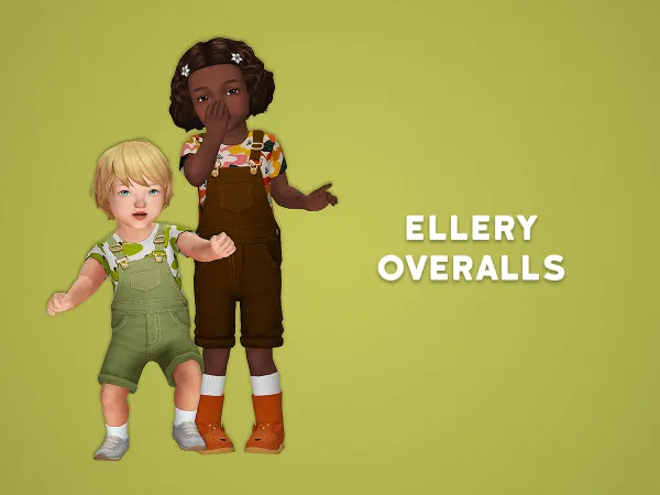 Maxis Match ellery overalls by whirliko - The Sims 4 Custom Content