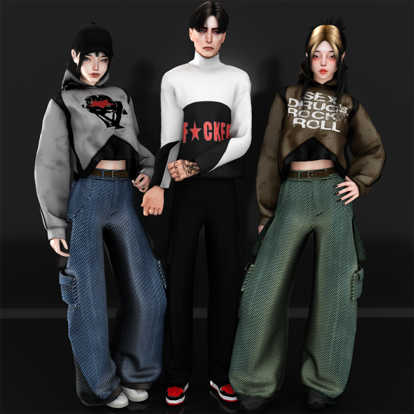 Alpha MIXED SET by whimp - The Sims 4 Custom Content