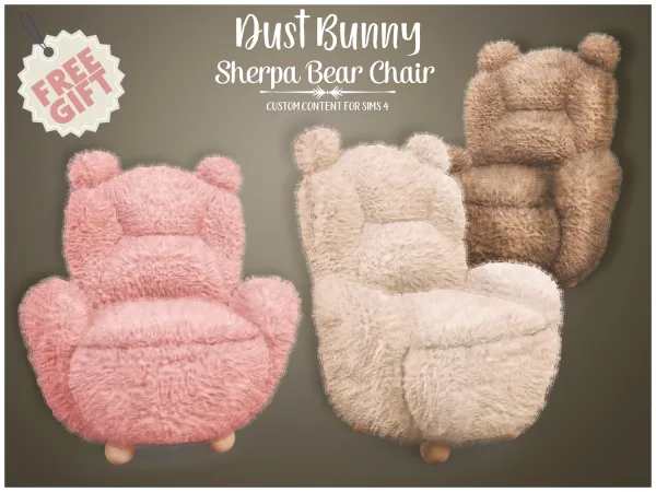 dust bunny sherpa bear chair (gift)