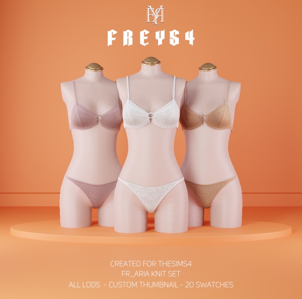 Alpha FR_Aria Knit Set by freys4 - The Sims 4 Custom Content