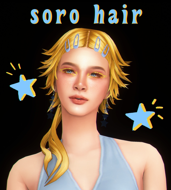 Maxis Match Soro Hair by simsfinds - The Sims 4 Custom Content