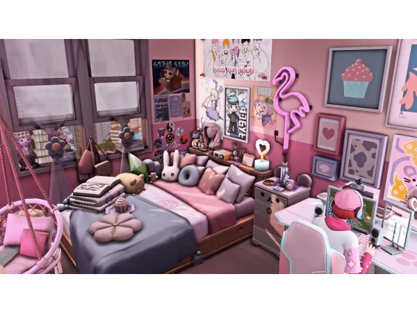 Maxis Match Kawaii gamer room by Simsphony - The Sims 4 Custom Content