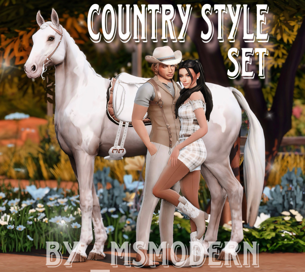 Maxis Match Sims and a horse by MsModern - The Sims 4 Custom Content