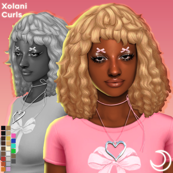 Maxis Match XOLANI CURLS by simsfinds - The Sims 4 Custom Content