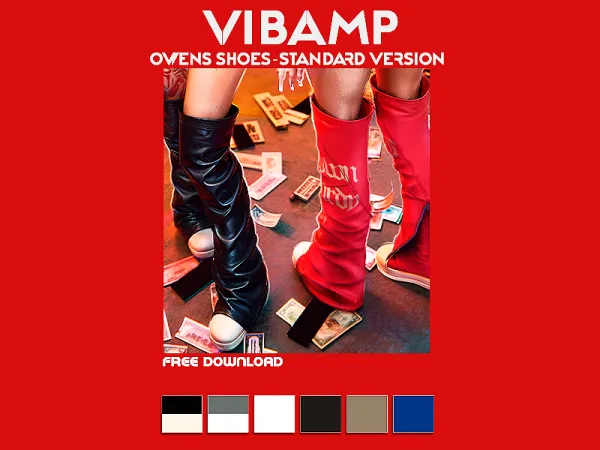 Alpha VIBAMP Owens Shoes Standard Version by decayed - The Sims 4 Custom Content