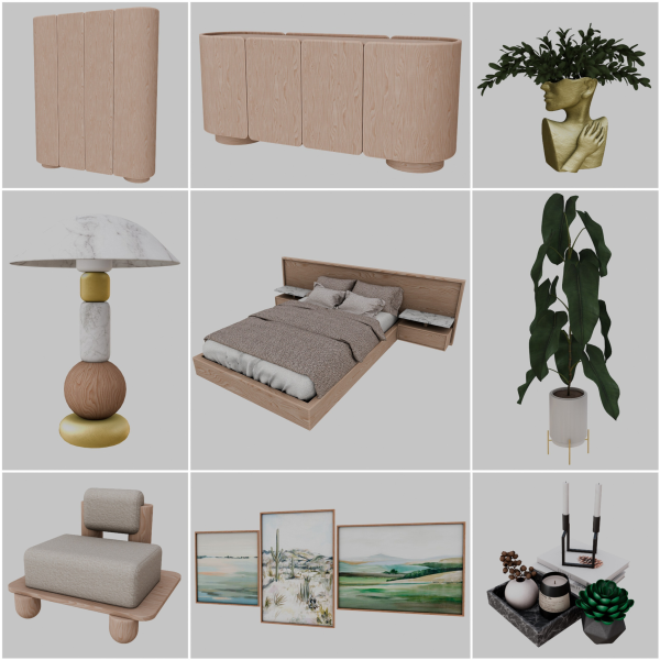 Mix GEMINI SET by simsfinds - The Sims 4 Custom Content