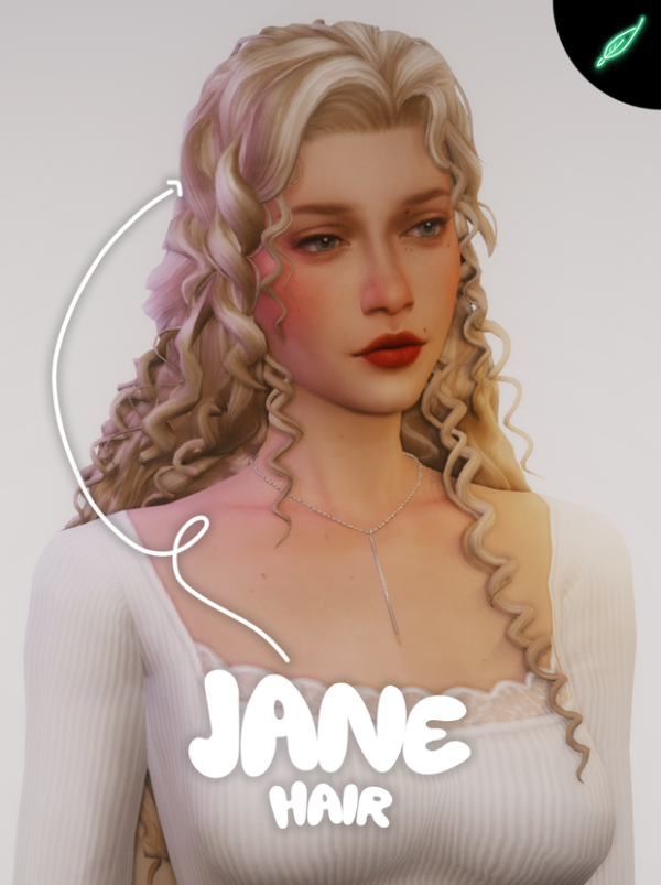Maxis Match jane hair by simsfinds - The Sims 4 Custom Content