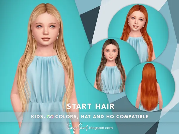 Alpha SONYASIMS START HAIR KIDS by simsfinds - The Sims 4 Custom Content