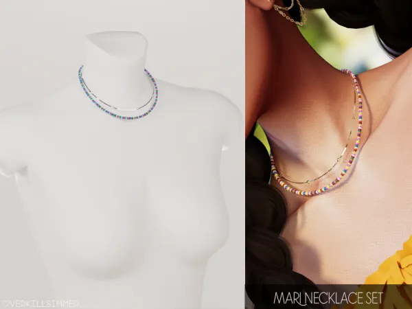 Mix Mari necklace set - The Sims 4 Custom Content