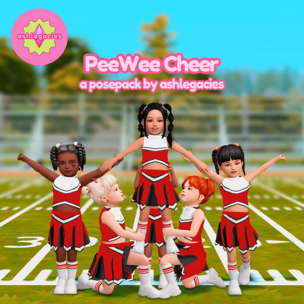 Mix PeeWee Cheer Posepack by ashlegacies - The Sims 4 Custom Content
