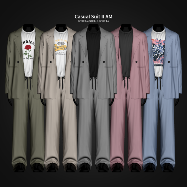 Alpha Casual Suit II AM by simsfinds - The Sims 4 Custom Content
