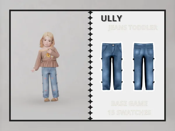Alpha Ully Jeans Toddler by clarity-sims - The Sims 4 Custom Content