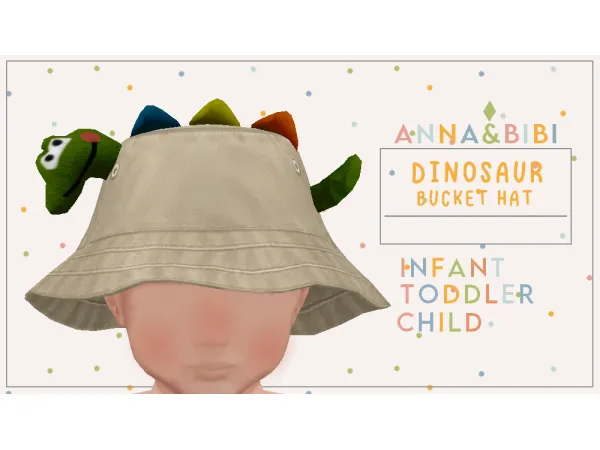 Maxis Match Dinosaur hat_Infant toddler and child [AnnaBibi] - The Sims 4 Custom Content