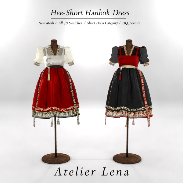 Alpha [Atelier Lena] Hee(禧) Short Hanbok Dress by simsfinds - The Sims 4 Custom Content